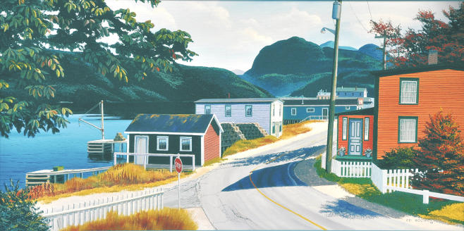 Water Street, Woody Point:  $450 Canvas, $100 Canvas decorator, $60 Paper decorator